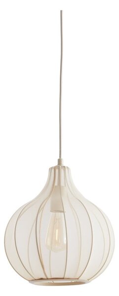 Бежово висящо осветително тяло с текстилен абажур ø 29 cm Elati – Light & Living