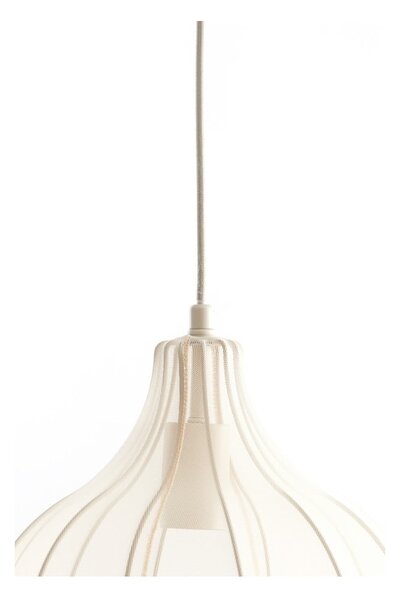 Бежово висящо осветително тяло с текстилен абажур ø 29 cm Elati – Light & Living