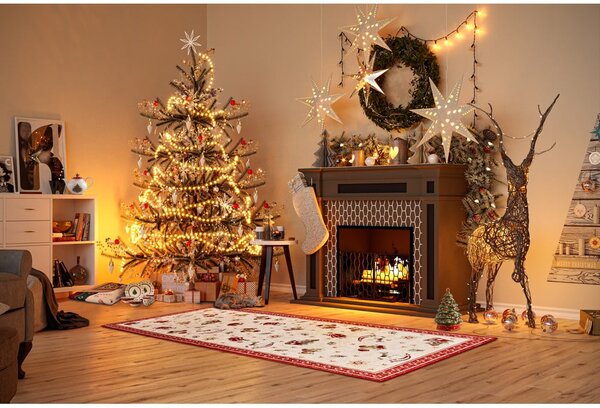 Червена пътека с коледен мотив със смес от памук 80x200 cm Toy's Delight Red Christmas – Villeroy&Boch