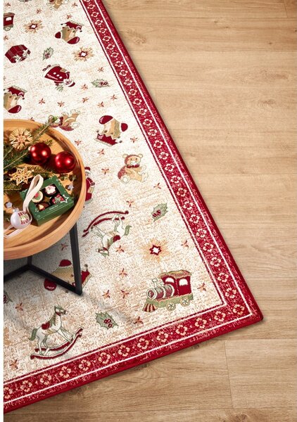 Червена пътека с коледен мотив със смес от памук 80x200 cm Toy's Delight Red Christmas – Villeroy&Boch