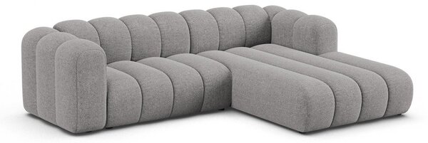 Сив шенилов ъглов диван (десен ъгъл) Lupine – Micadoni