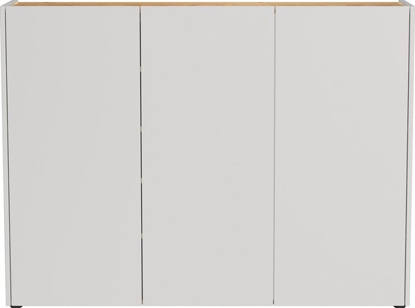 Кремаво шкафче с дъбов декор 138x105x25 cm Libbiano – Germania