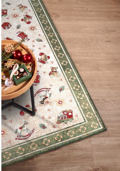 Зелен килим с коледен мотив със смес от памук 160x230 cm Toy's Delight Green Christmas – Villeroy&Boch