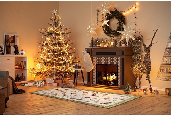 Зелена пътека с коледен мотив със смес от памук 80x200 cm Toy's Delight Green Christmas – Villeroy&Boch