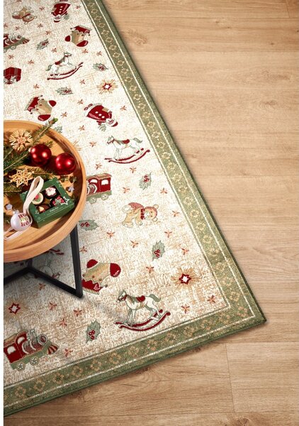 Зелена пътека с коледен мотив със смес от памук 80x200 cm Toy's Delight Green Christmas – Villeroy&Boch