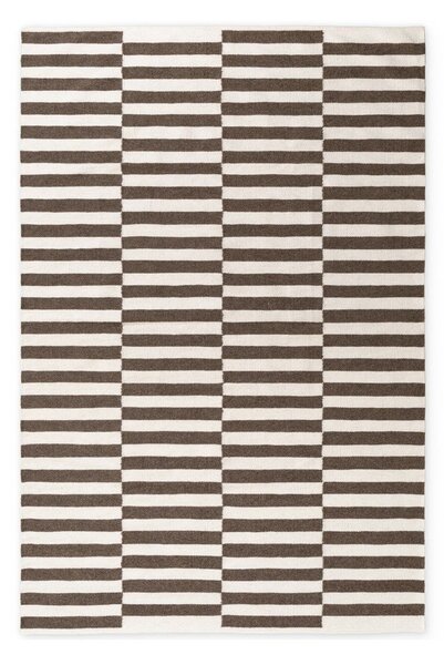 Бял/кафяв двустранен/ръчно изработен вълнен килим 200x300 cm Vika – Hanse Home