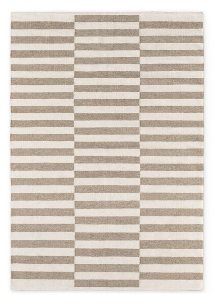 Бял/сив двустранен/ръчно изработен вълнен килим 120x180 cm Vika – Hanse Home