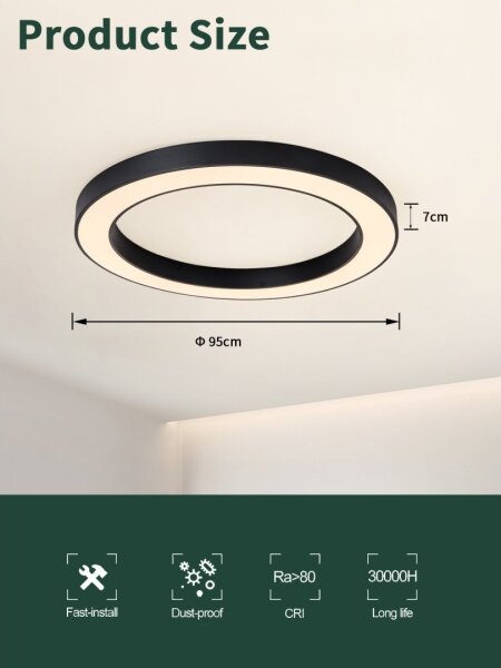Immax NEO 07210L-LED Димируема лампа PASTEL LED/68W/230V 95 см черен Tuya + д.у