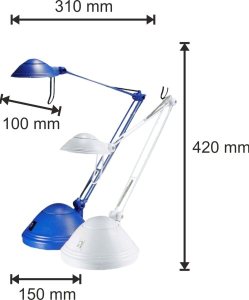 Димируема Настолна лампа ELA 1xGY6,35/50W/230V/12V синя