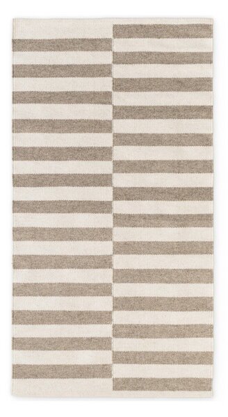 Бял/сив двустранен/ръчно изработен вълнен килим 80x150 cm Vika – Hanse Home