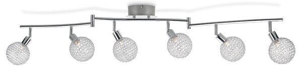 Philips 50161/11/PN - Точково осветително тяло MYLIVING NET 6xG9/28W/230V