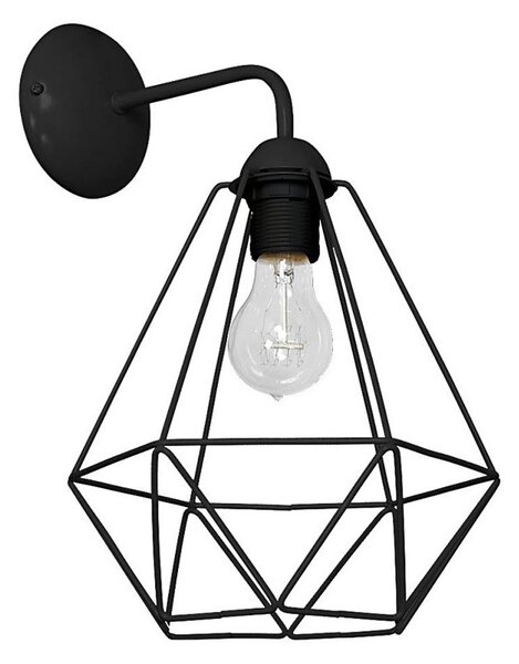 Стенна лампа BASKET 1xE27/60W/230V черна