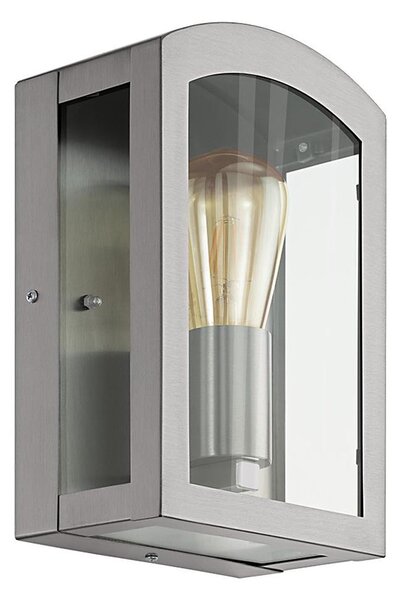 Eglo 97477 - Екстериорна Стенна лампа PARETTA 1xE27/60W/230V матов хром IP44