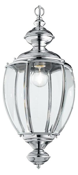 Ideal Lux - Полилей на верига 1xE27/60W/230V диаметър 25 см лъскав хром