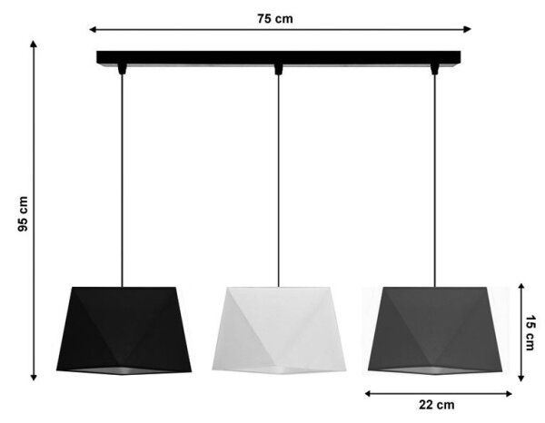 Полилей на верижка DIAMENT 3xE27/60W/230V