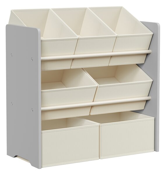 Рафт за съхранение на играчки Songmics Сив 62.5x29.5x60 см