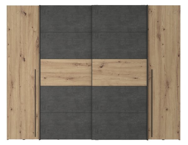 Гардероб с 4 врати Verzo Pako Pako World Светлокафяв 270.5x61.5x210.5 cm