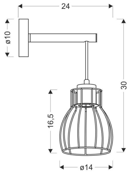 Стенна лампа BERNITA 1xE27/60W/230V