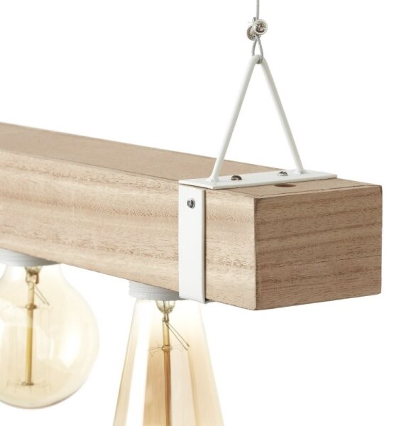 Brilliant - Полилей на въже WHITEWOOD 5xE27/30W/230V