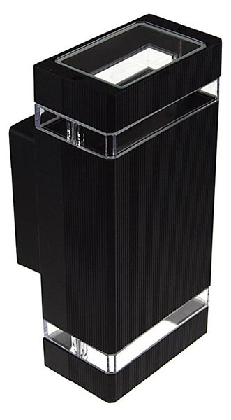 Външна стенна лампа LITEK 2xGU10/30W/230V IP44 черна