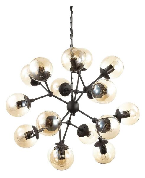 Ideal Lux - Пендел KEPLER 18xE27/42W/230V Ø 69 см черен
