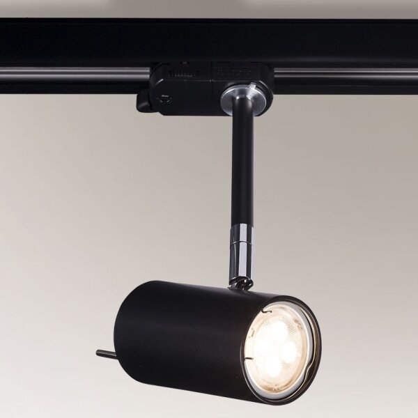 Shilo 6602 - Спот за релсова система FUSSA 1xGU10/15W/230V черен