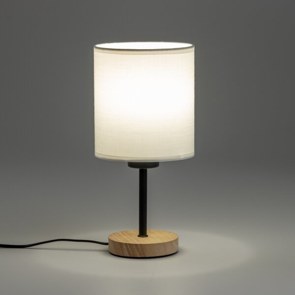 Brilagi - Настолна лампа NUBILA WOOD 1xE27/25W/230V дъб/бял
