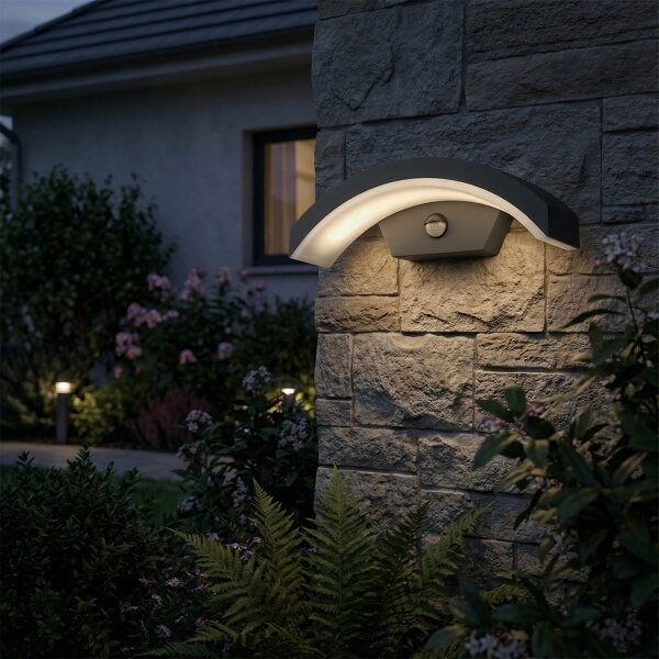 Brilagi - LED външно стенен осветител с сензор ARCELO LED/8W/230V IP54