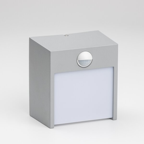 Brilagi TERNI LED/12W/230V външно стеннo осветление с сензор, сиво IP44