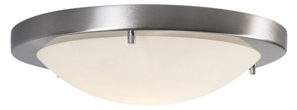 Интелигентен таванен аплик стомана 31 см с WiFi A60 IP44 - Yuma