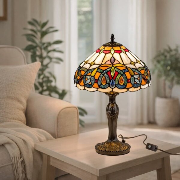 Brilagi - Витражна настолна лампа в стил Tiffany LUISA 1xE27/40W/230V