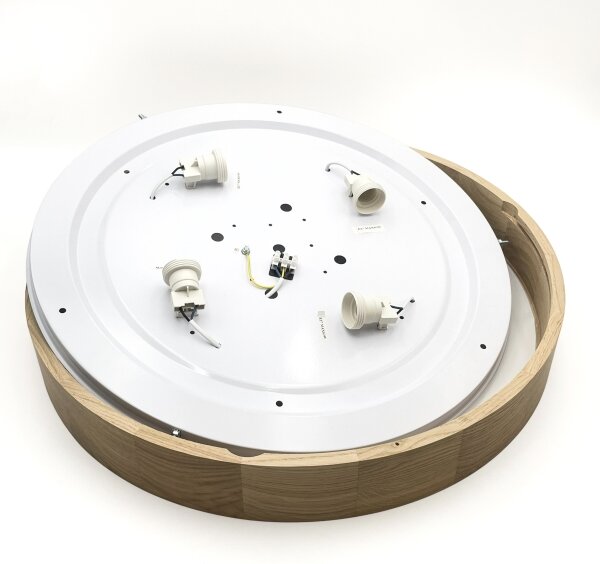 Brilagi - LED таванен плафон CARVALHO 4x E27/60W/230V, дъб, Ø 57,5 cm