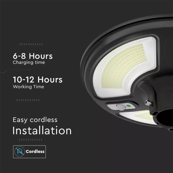 LED соларна улична лампа с сензор LED/7,5W/3,2V IP65 4000K + ДУ