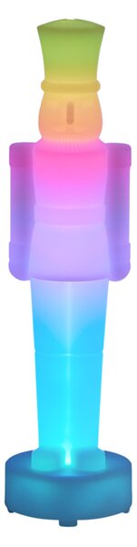Коледна настолна лампа бяла с LED димируема и акумулаторна RGBW-IC - Nutcracker