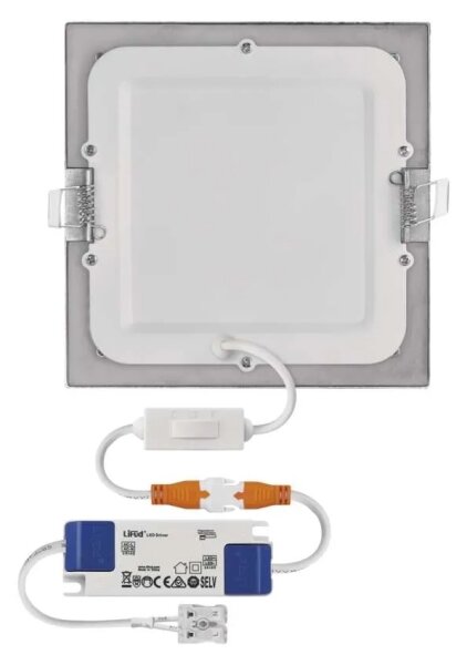 LED вградено осветително тяло NEXXO LED/12,5W/230V 3000/3500/4000K сребристо 17x17 cm