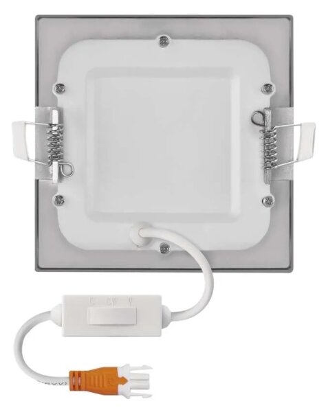 Вградено таванно LED осветително тяло NEXXO LED/7W/230V 3000/3500/4000K сребристо 12x12 cm