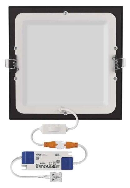 LED вградено осветително тяло NEXXO LED/18W/230V 3000/3500/4000K черно 22,5 x 22,5 cm