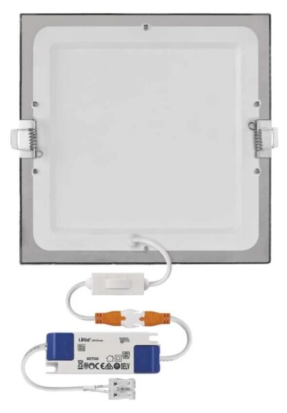 Вградено LED осветително тяло NEXXO LED/18W/230V 3000/3500/4000K сребристо 22,5x22,5 cm