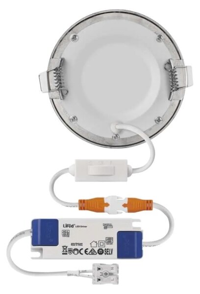 LED вградено осветително тяло NEXXO LED/7W/230V 3000/3500/4000K сребристо Ø 12 см