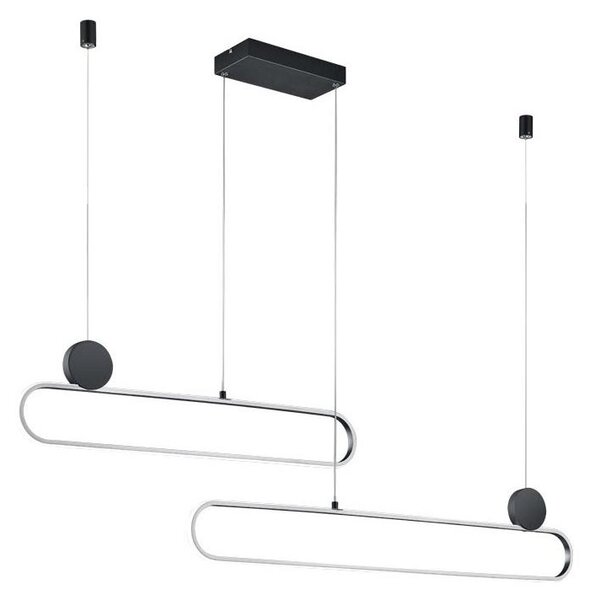 Trio - димируема LED висяща лампа на кабел GRANT LED/54W/230V 2300/3000/4000K черна/хром