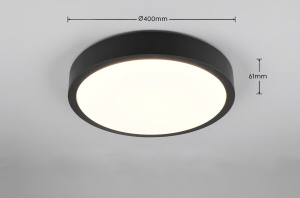 Trio - димируемо таванно LED осветително тяло ISEO LED/24W/230V 3000K диаметър 40 см черно