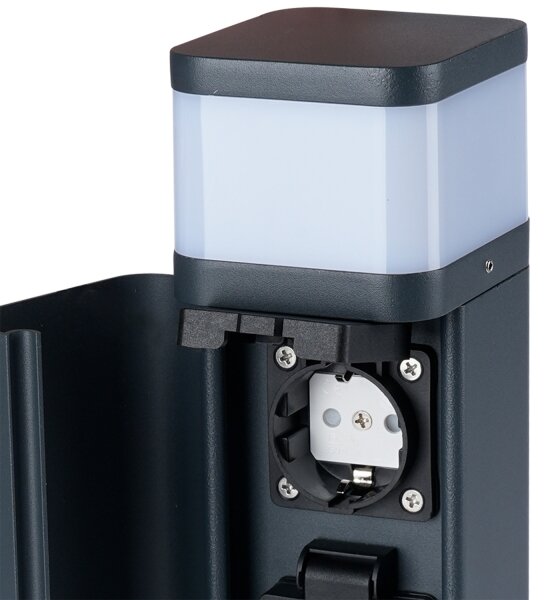 Brilagi -Външна лампа с 2 SCHUKO контакта PILLAR 1xG9/11W/230V IP44 антрацит