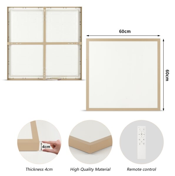 Brilagi - димируемо LED осветително тяло за баня FRAME SMART LED/50W/230V 60x60 IP44 + дистанционно управление