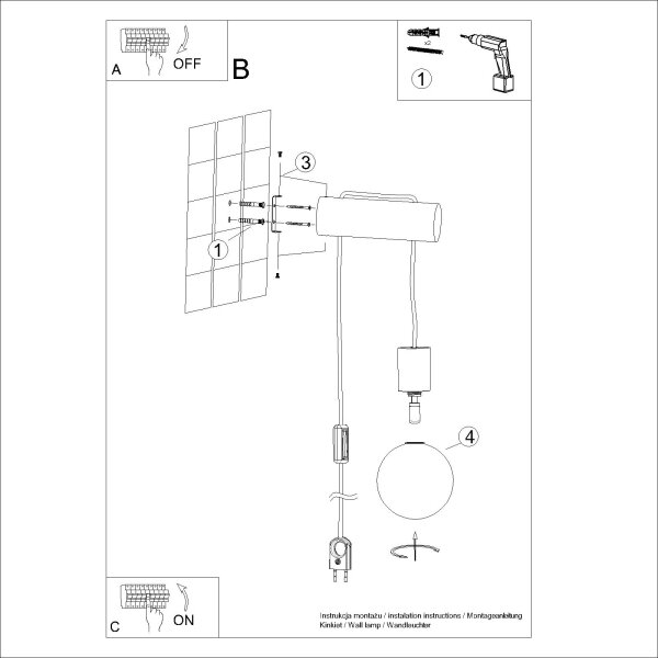 Sollux SL.1645 - Аплик NIBMI 1xG9/8W/230V бук