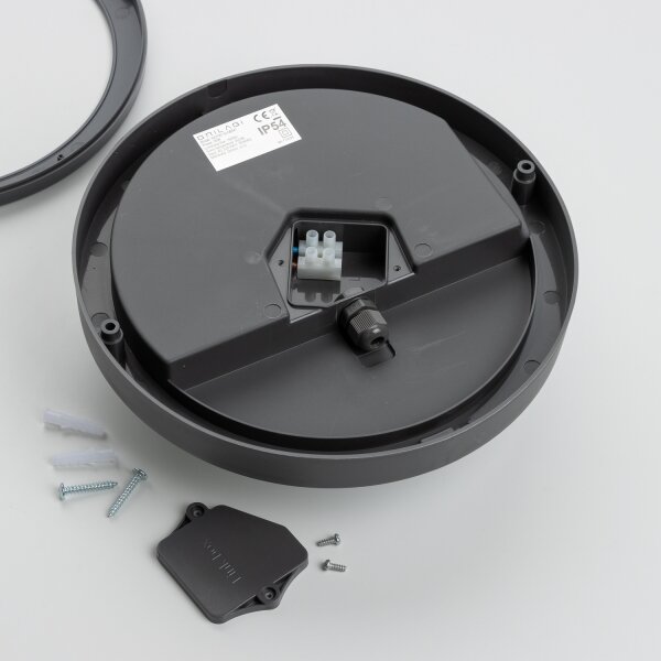 Brilagi - Екстериорна LED лампа за таван LED/20W/230V Ø 23 см IP54 антрацит