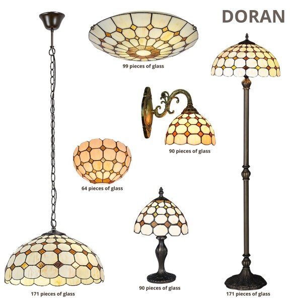 Brilagi - Tiffany витражен стенен аплик DORAN 1xE14/40W/230V