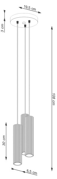 Brilagi - LED полилей на кабел CRESTO 3xGU10/10W/230V зелен