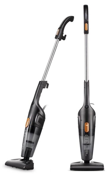 Прахосмукачка Deerma DX115C, вертикална/ръчна, 600W, 1.2 л. капацитет на контейнера, миещ се филтър, черна