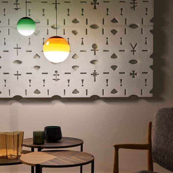 MARSET LED висяща лампа Dipping Light Ø 20 cm зелена, Затъмняване, Зелен, Дневна/трапезария, Стъкло, Дизайн, Глобус