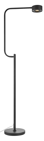 Markslöjd LED стояща лампа Hugo, черна, желязо, височина 130 cm, дим., Затъмняване, Черен, кабинет / офис, Метал